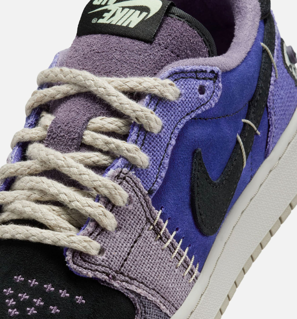 Air Jordan 1 Low OG Grade School - Regency Purple/Vapor Green/Black/Dark Raisin/Daybreak/Light Silver