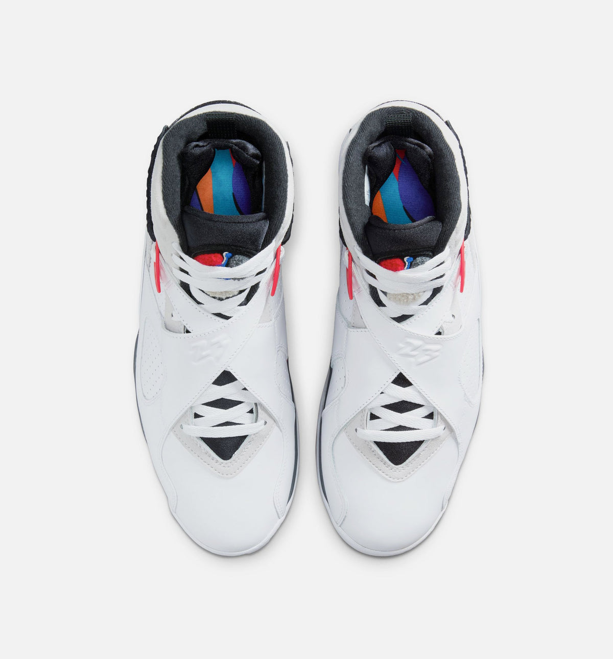 Air Jordan 8 Retro 'White and True Red' - Men's Lifestyle Sneaker (White/Black/True Red)