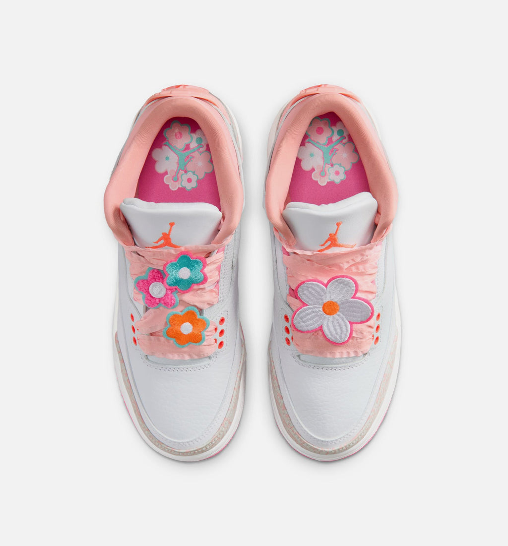 Air Jordan 3 Retro 'Spring Flowers' Grade School - Pearl Pink/Pink Bloom/Pink Glow/Hyper Orange