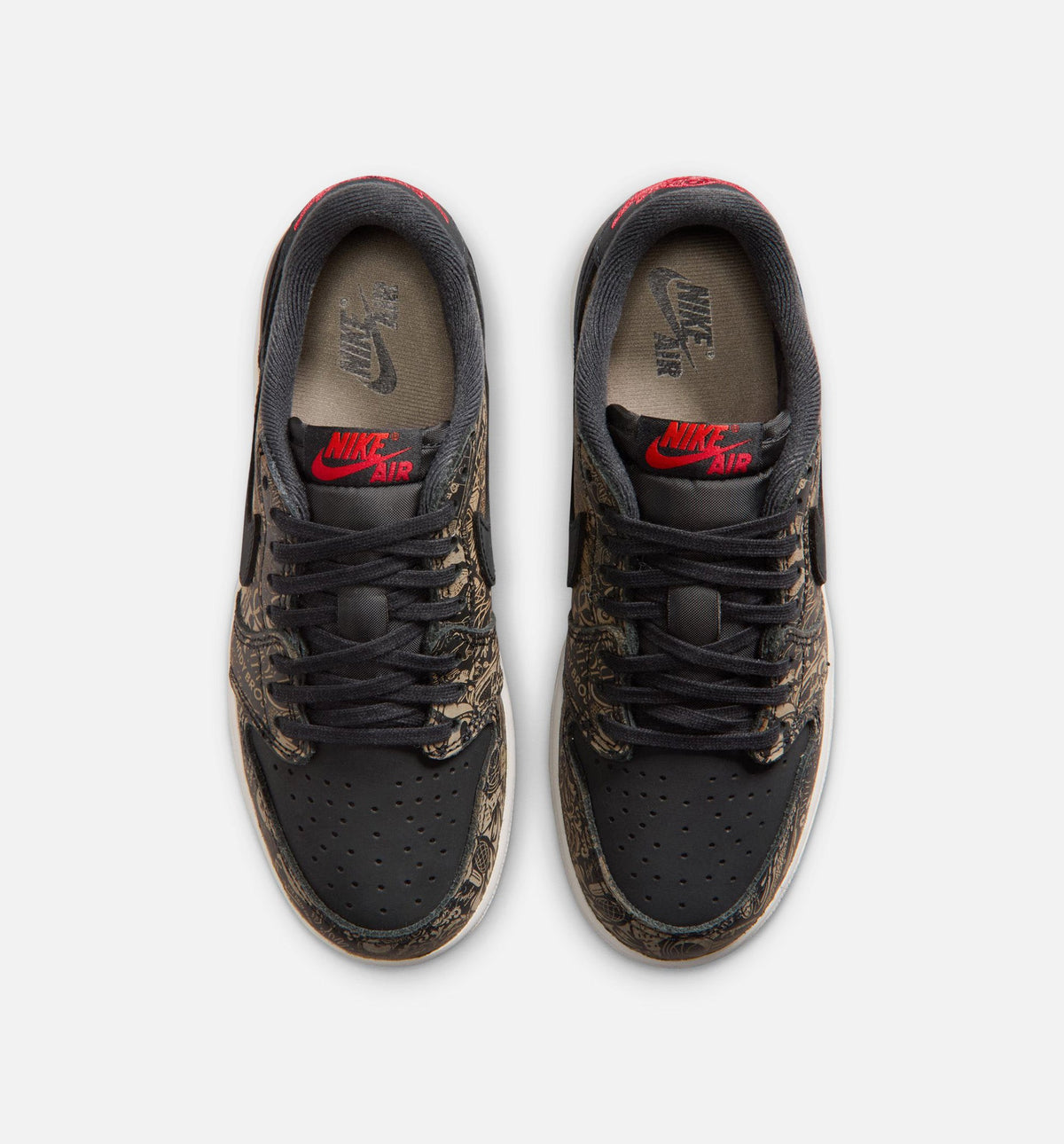 Air Jordan 1 Retro Low OG 'Laser Black and Varsity Red' Grade School - Black/Varsity Red/Summit White
