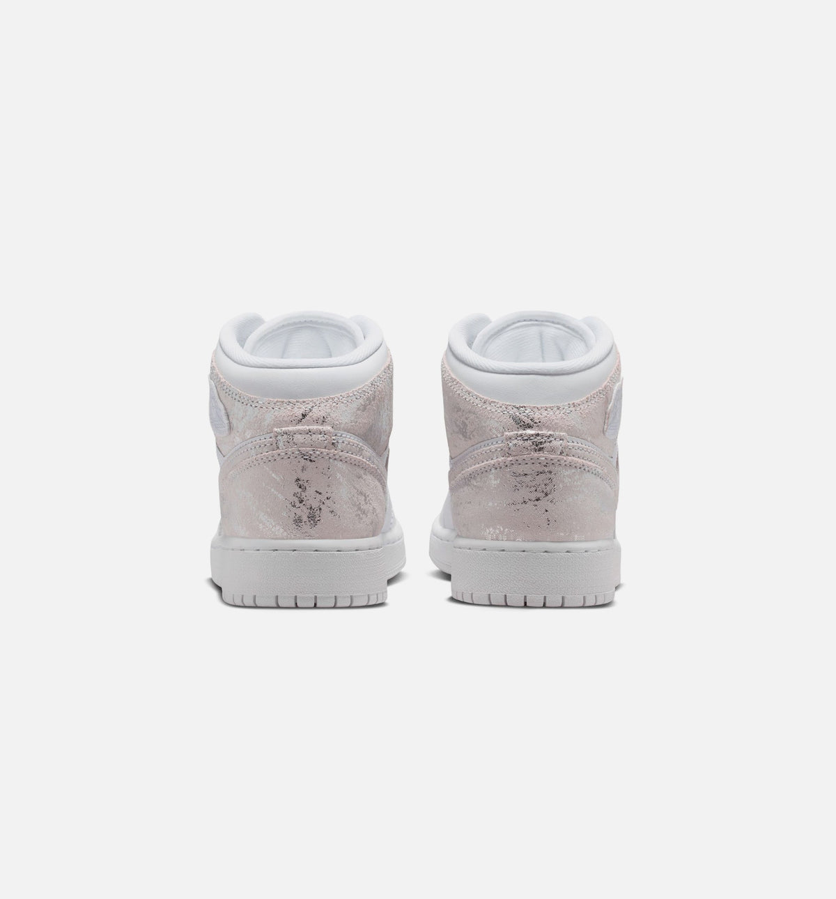 Air Jordan 1 Mid SE Grade School - White/Field Silver