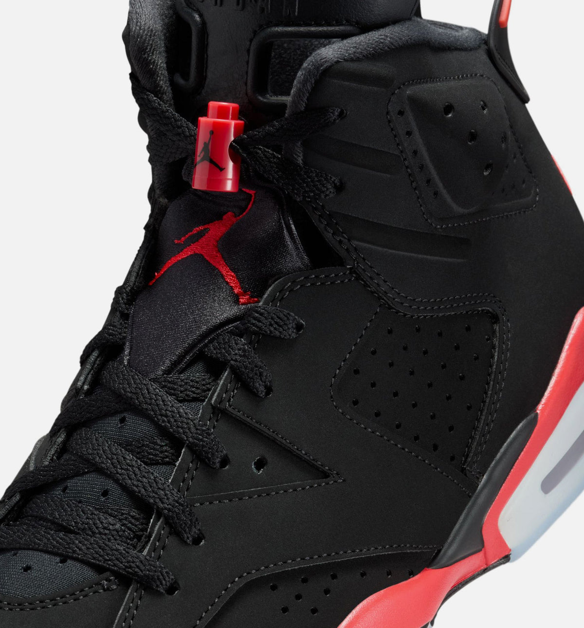 Air Jordan 6 Retro 'Infrared' (Salesman) - Men's Lifestyle Sneaker (Black/Light Crimson)