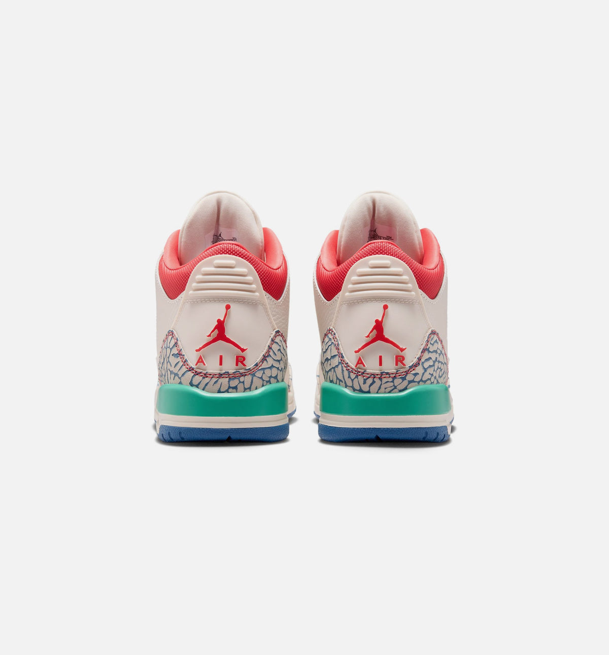 Air Jordan 3 Retro 'Play Your Way' Grade School - Chalk/Track Red/True Blue/Kinetic Green