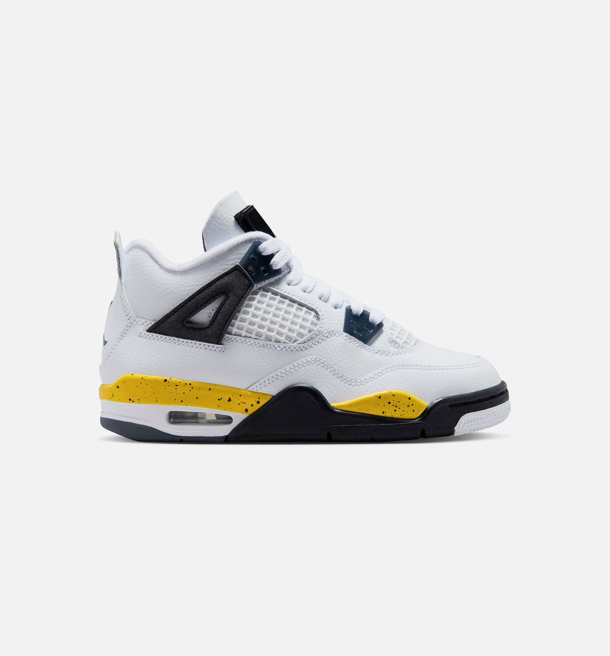 Air Jordan 4 Retro 'Rare Air Tour Yellow' Grade School - White/Dark Blue Grey/Black/Tour Yellow