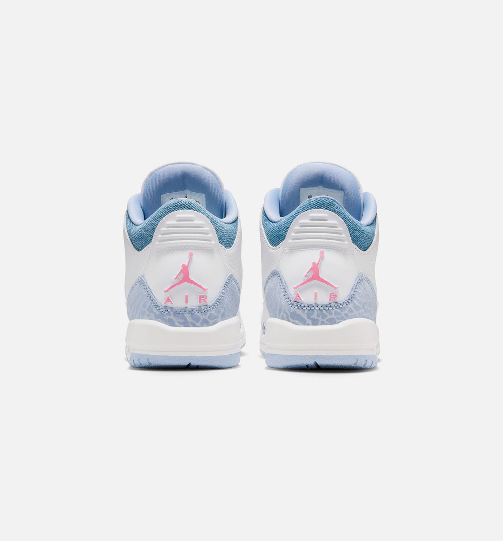Air Jordan 3 Retro 'Cobalt Bliss' Grade School - White/Cobalt Bliss/Football Grey/Pink Glow