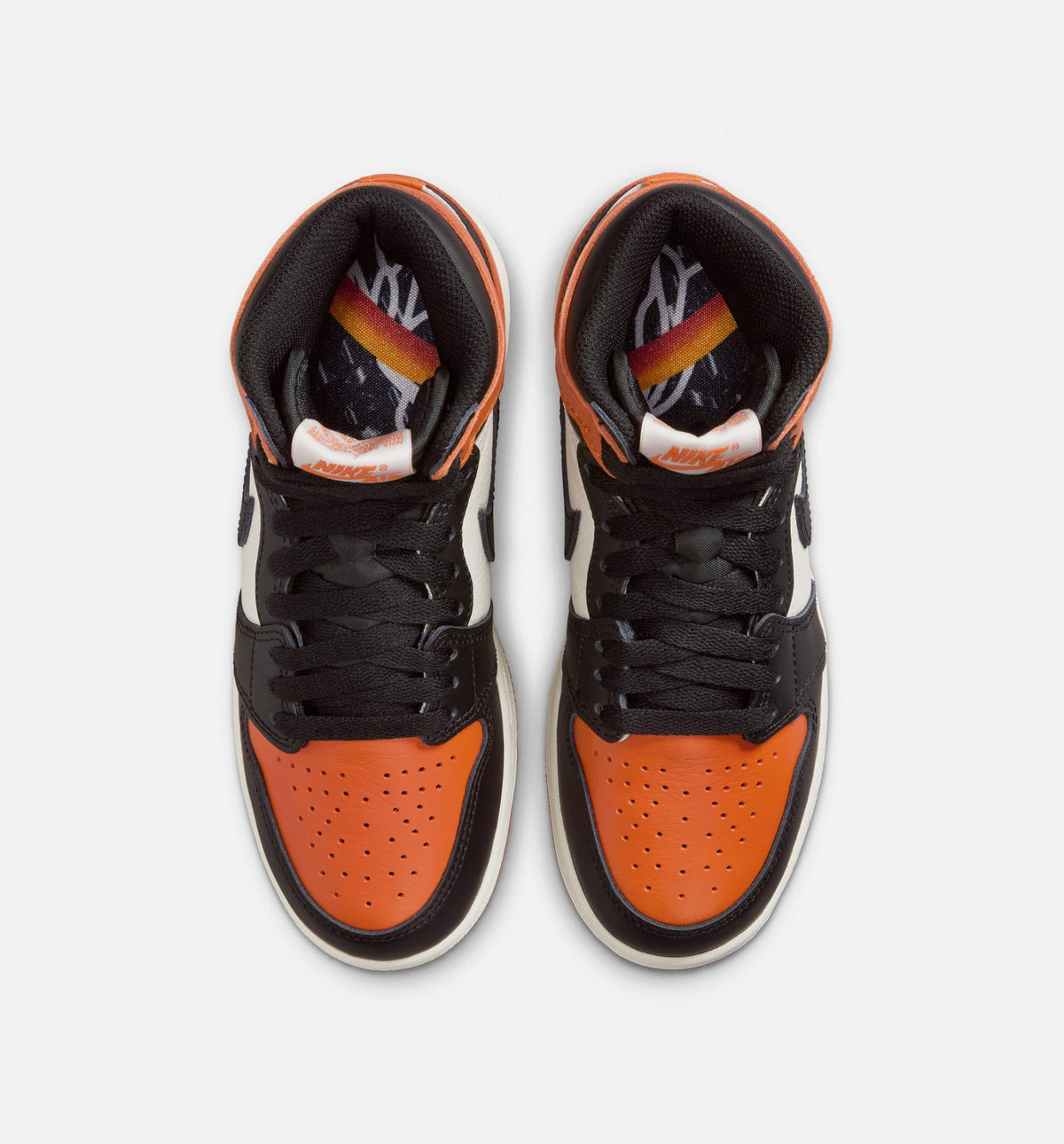 Air Jordan 1 Retro High OG 'Shattered Backboard' Grade School - Black/Black/Sail/Starfish