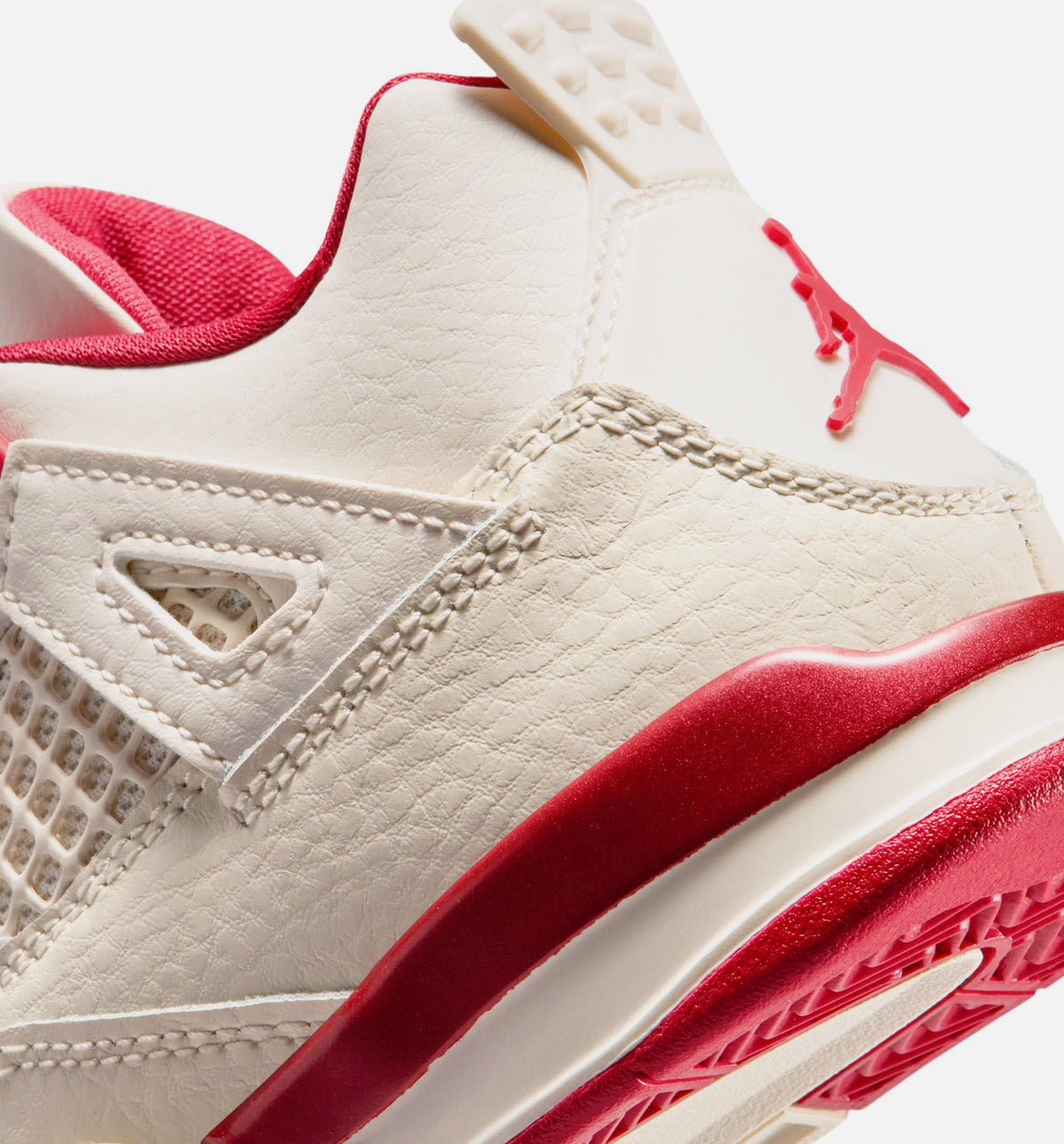 Air Jordan 4 Retro 'Valentine's Day' Preschool - Pale Ivory/Sierra Red/Tough Red