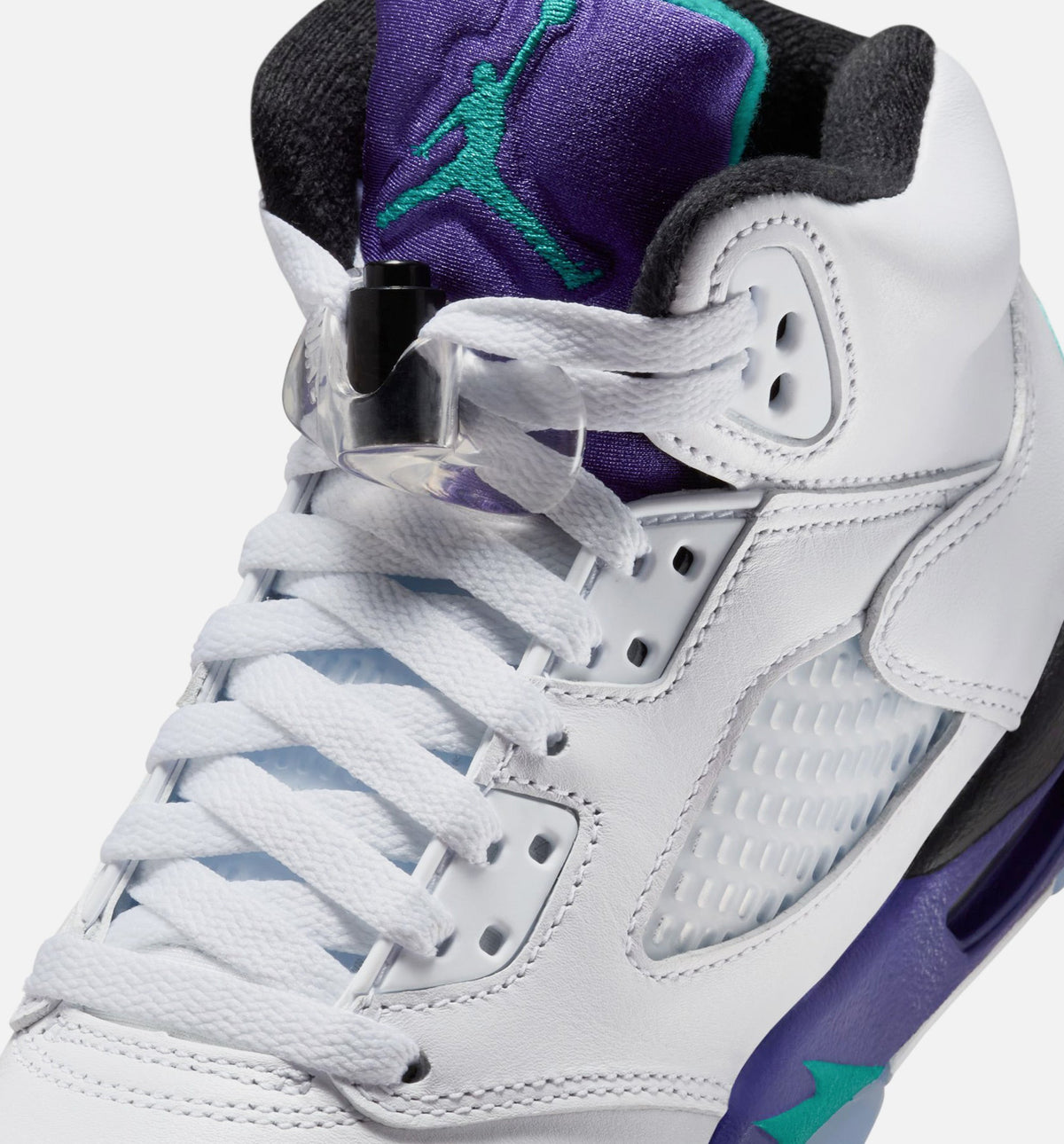 Air Jordan 5 Retro 'Grape' Grade School - White/New Emerald/Grape Ice/Black
