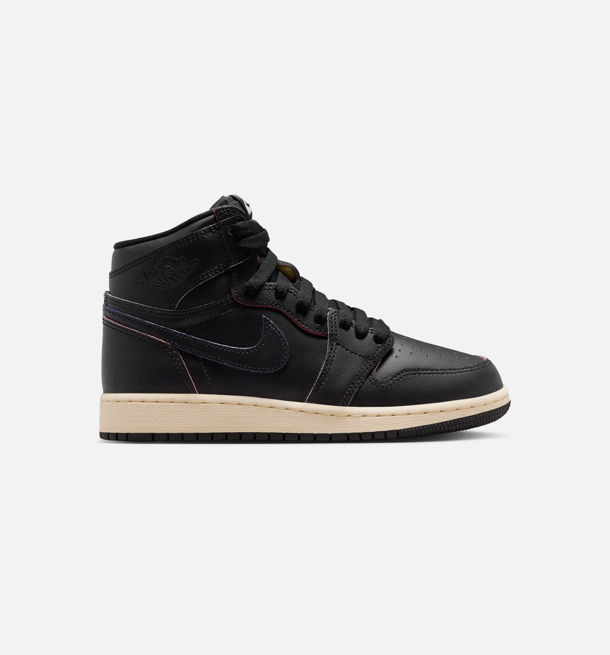 Air Jordan 1 Retro High OG 'Black and Muslin' Grade School - Black/Black/Muslin