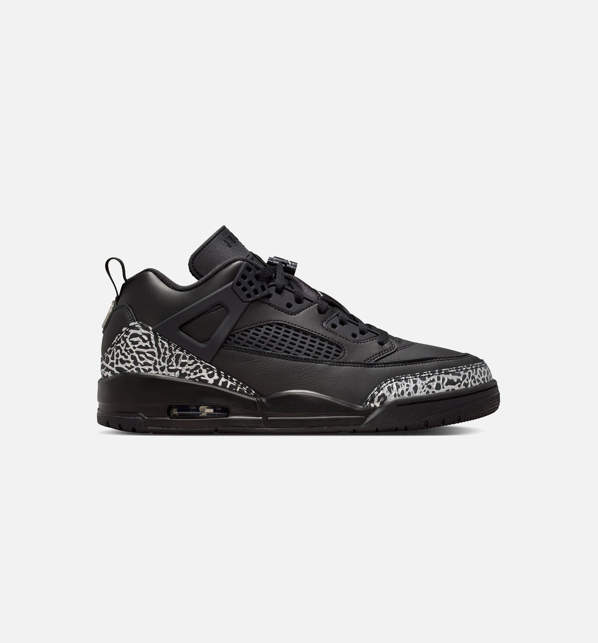 Jordan Spizike Low - Men's Basketball Shoe (Black/Black/Metallic Silver)