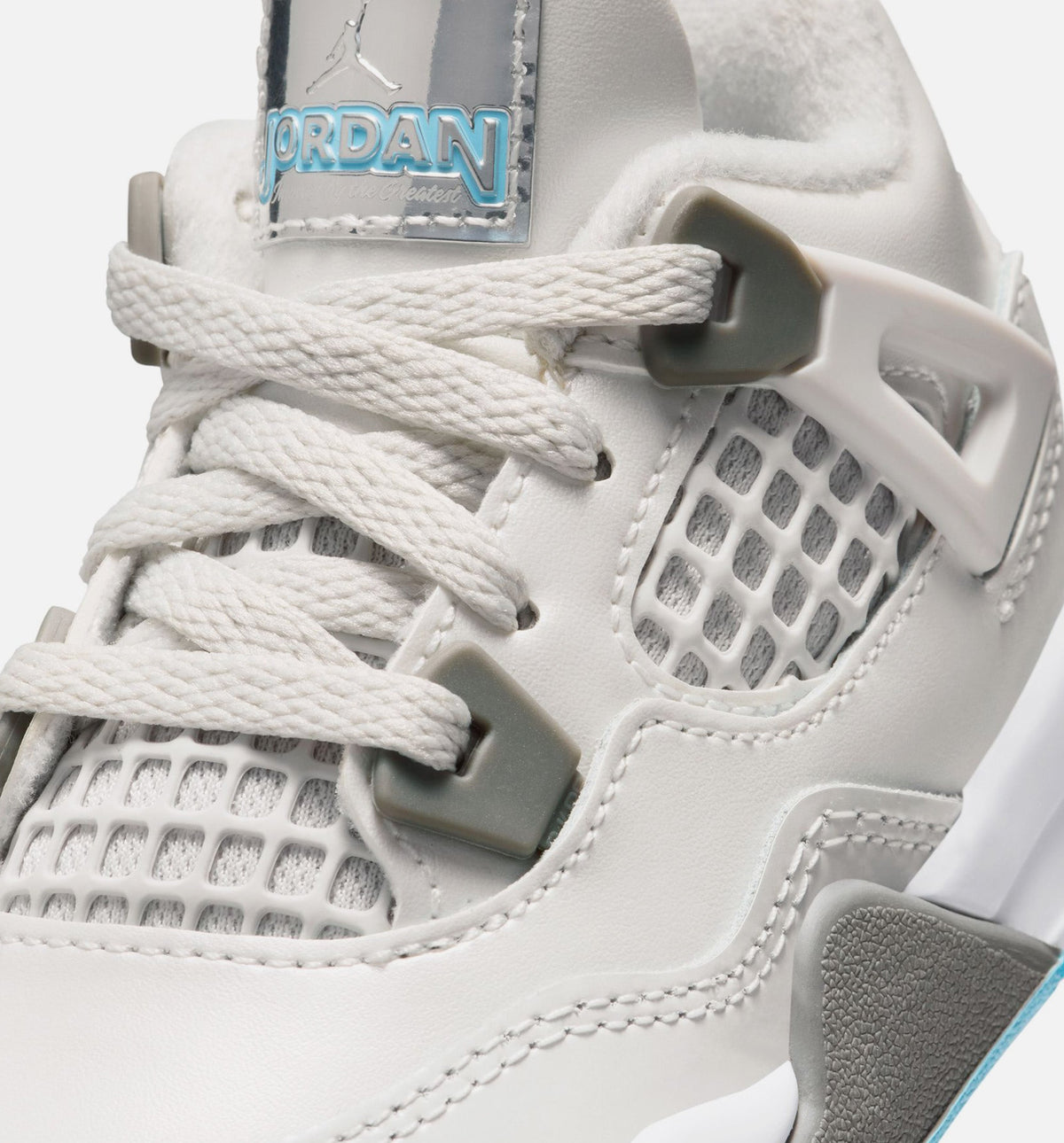 Air Jordan 4 Retro 'Blue Chill' - Infant/Toddler Lifestyle Sneaker (Photon Dust/Blue Chill/Flat Pewter/White/Blue Tint)