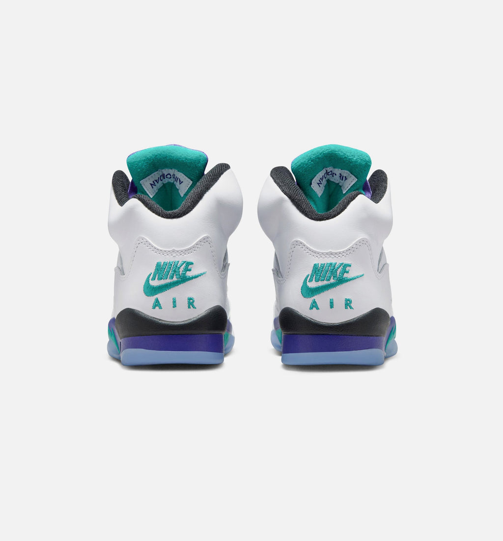 Air Jordan 5 Retro 'Grape' Grade School - White/New Emerald/Grape Ice/Black