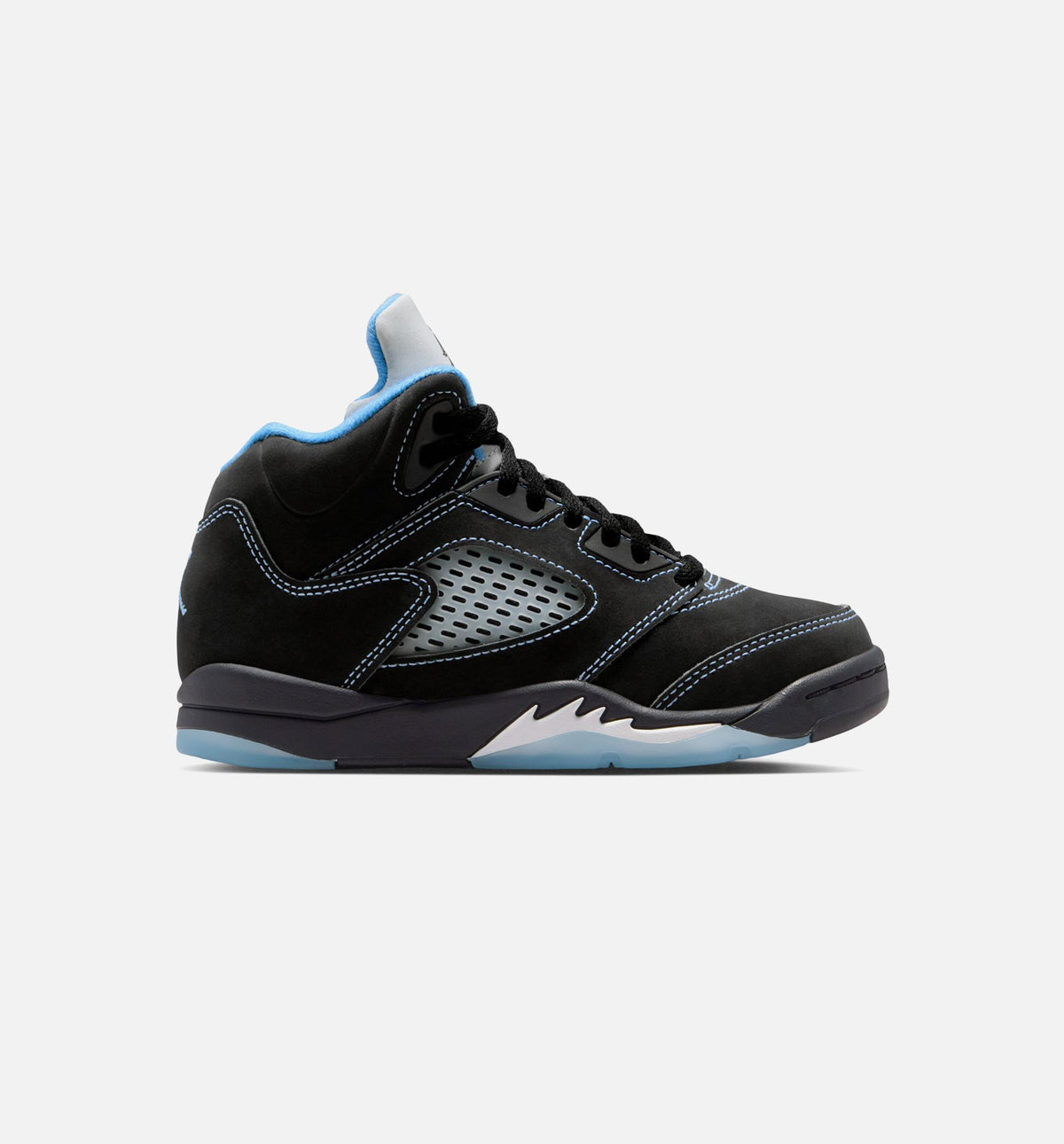 Air Jordan 5 Retro 'Black Carolina' Preschool - Black/University Blue/White