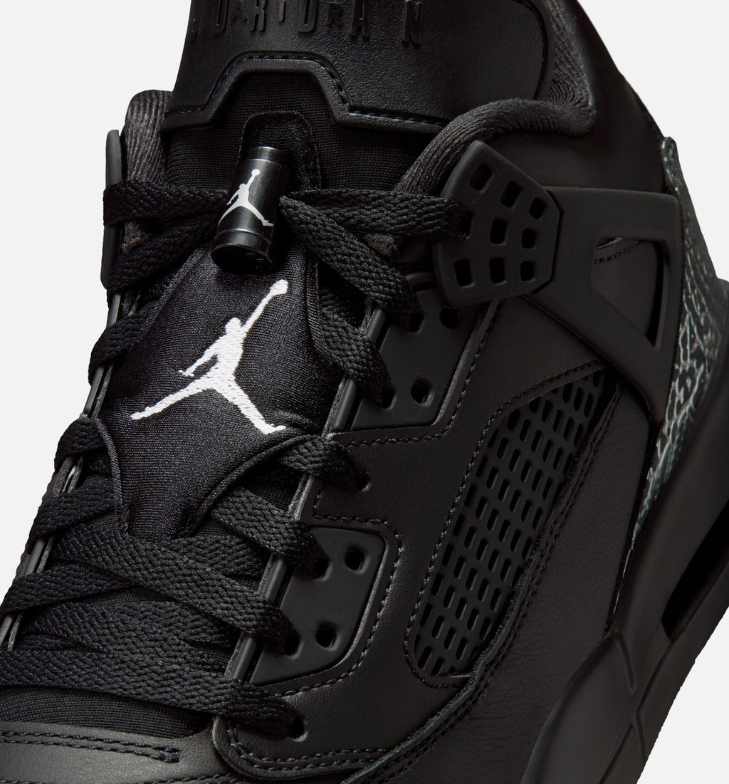 Jordan Spizike Low - Men's Basketball Shoe (Black/Black/Metallic Silver)