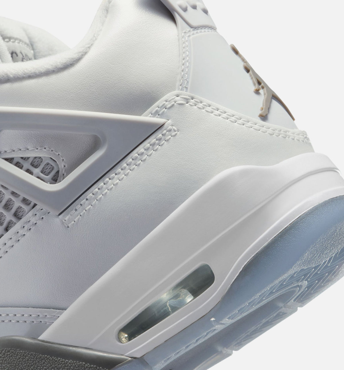 Air Jordan 4 Retro 'Blue Chill' Grade School - Photon Dust/Blue Chill/Flat Pewter/White/Blue Tint