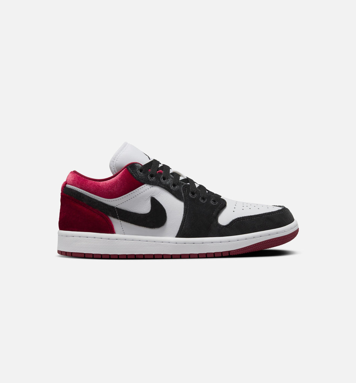 Air Jordan 1 Low SE 'Velvet' - Women's Lifestyle Sneaker (Black/Gym Red/White)