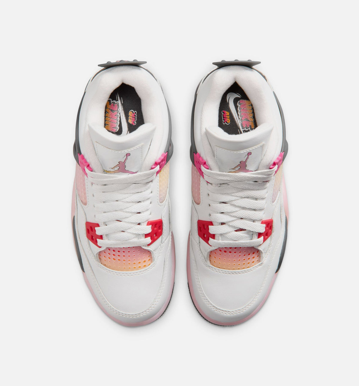 Air Jordan 4 Retro 'Comic' Grade School - Off White/Fire Pink/Anthracite