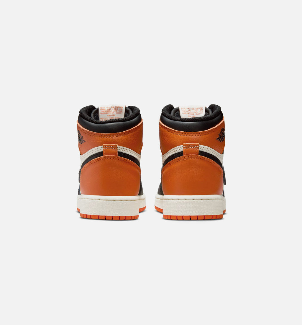 Air Jordan 1 Retro High OG 'Shattered Backboard' Grade School - Black/Black/Sail/Starfish