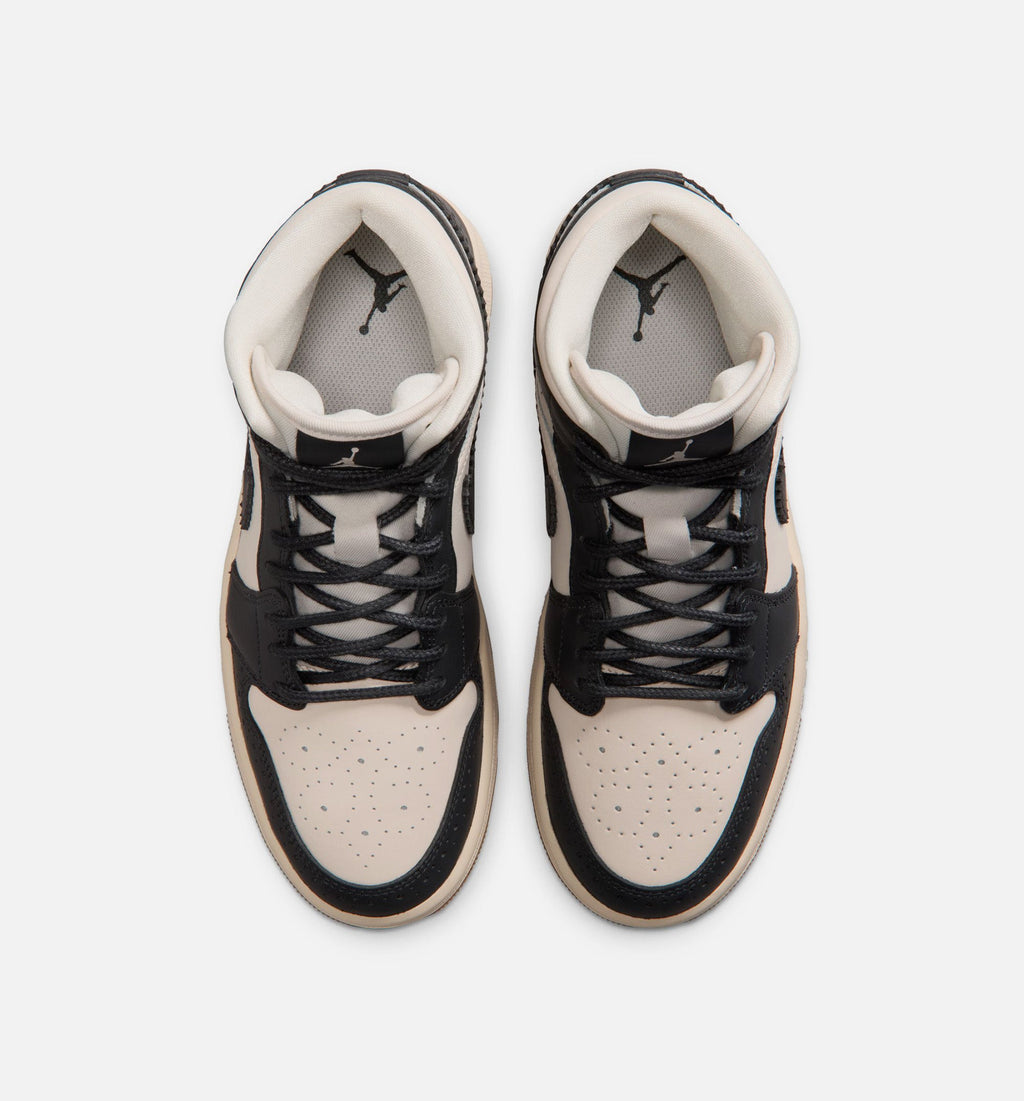 Air Jordan 1 Mid SE - Women's Lifestyle Sneaker (Off-Noir/Chalk/Pearl White)