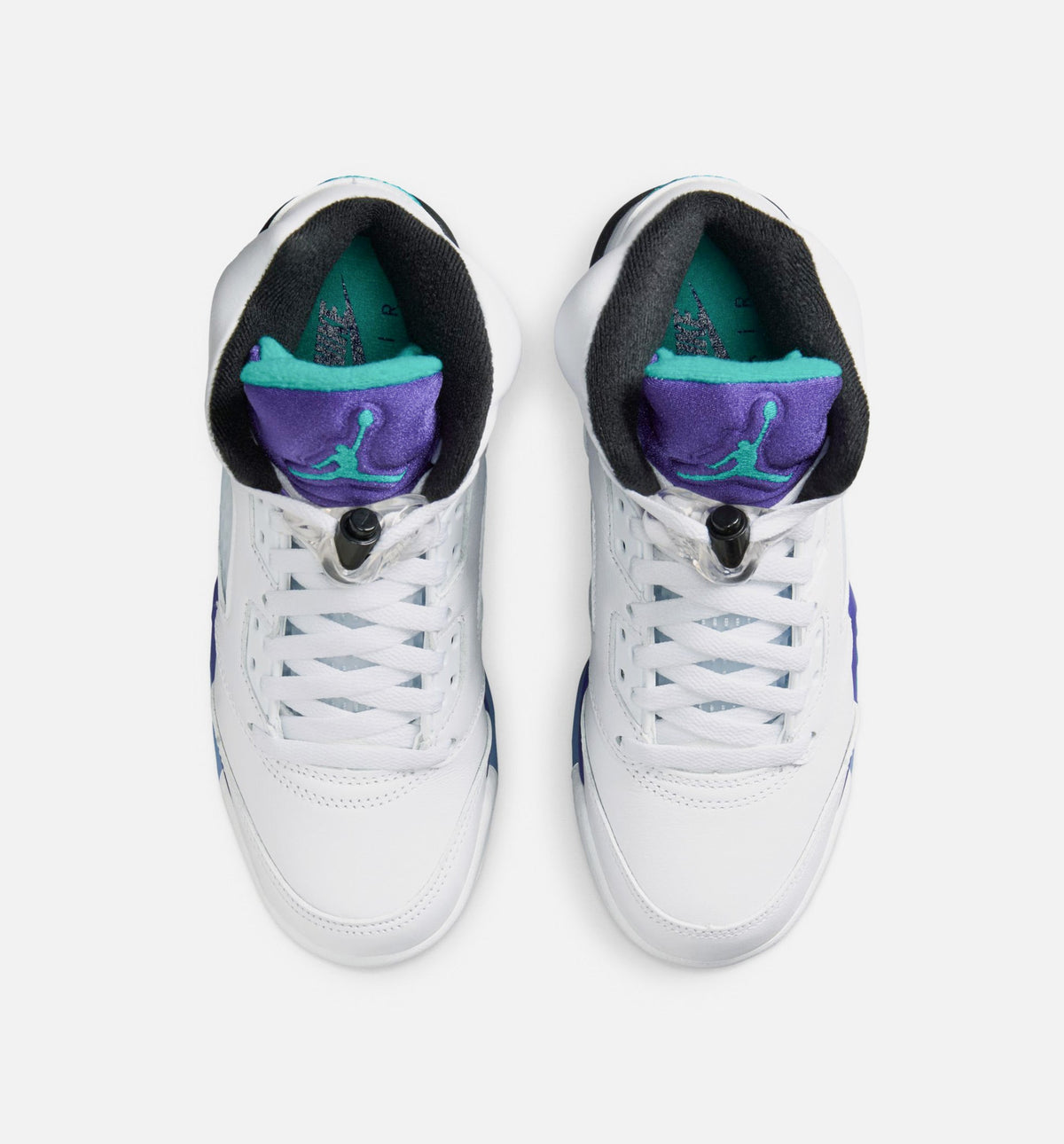 Air Jordan 5 Retro 'Grape' Grade School - White/New Emerald/Grape Ice/Black