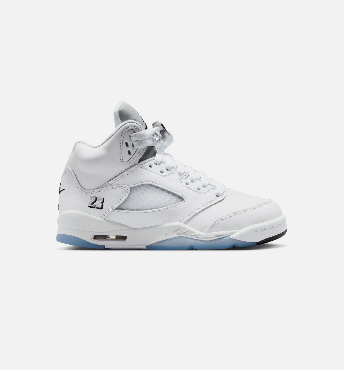Air Jordan 5 Retro OG 'White Metallic' Grade School - White/Black/Metallic Silver