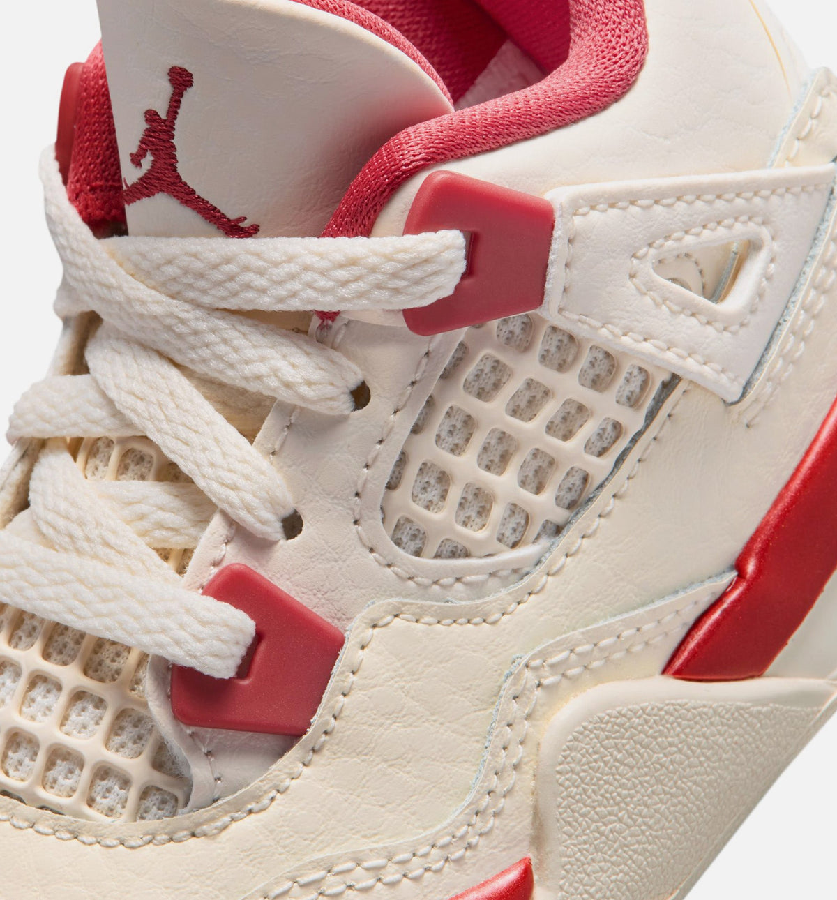Air Jordan 4 Retro 'Valentine's Day' - Infant/Toddler Lifestyle Sneaker (Pale Ivory/Sierra Red/Tough Red)
