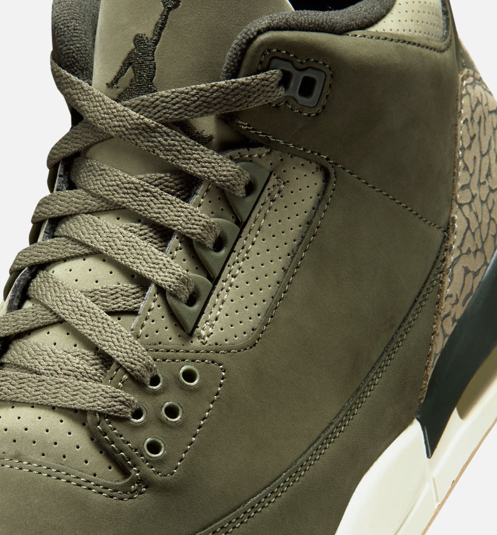 Air Jordan 3 Retro 'Medium Olive' - Men's Lifestyle Sneaker (Medium Olive/Sequoia/Neutral Olive/Sail/Total Crimson)