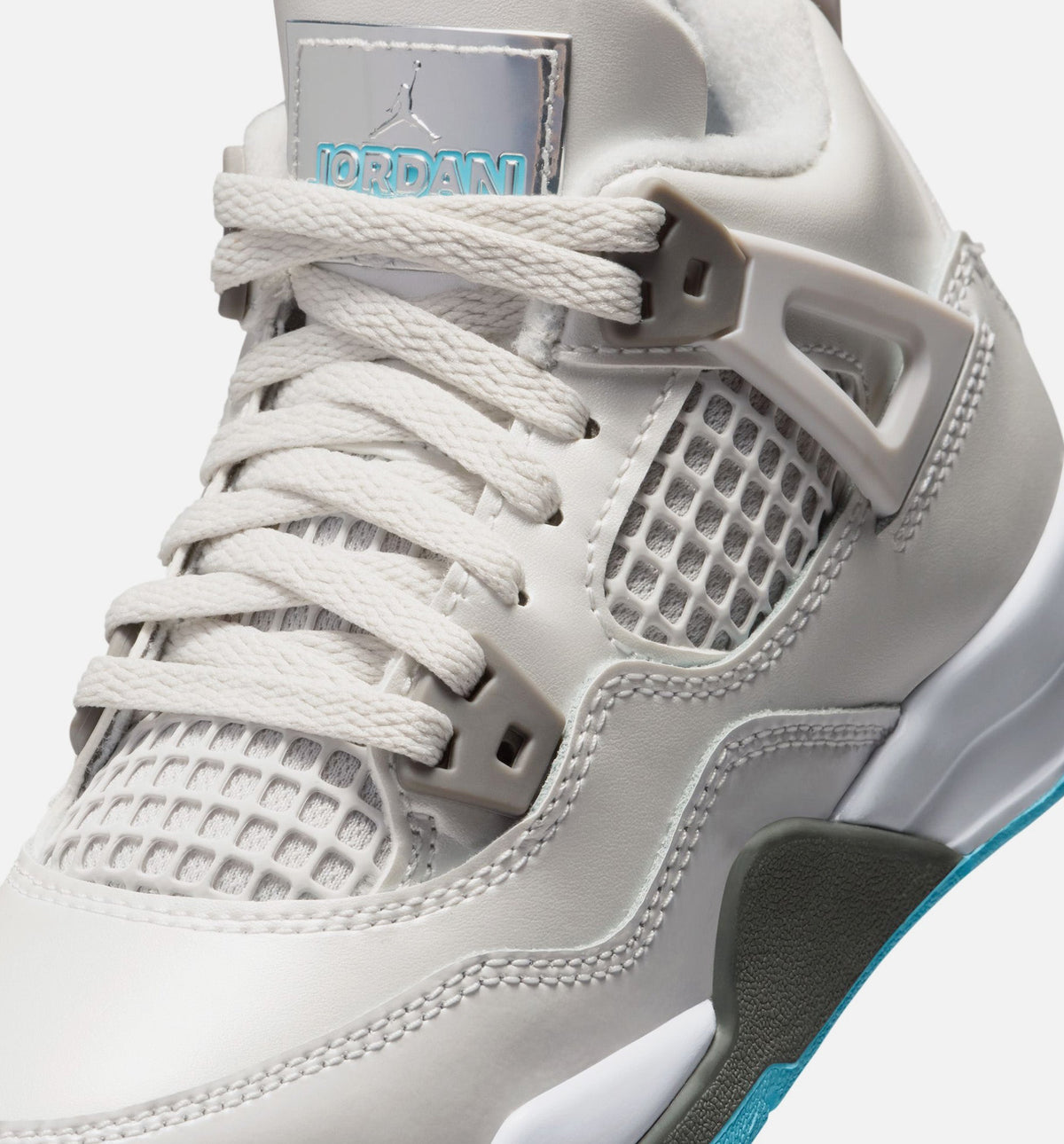 Air Jordan 4 Retro 'Blue Chill' Preschool - Photon Dust/Blue Chill/Flat Pewter/White/Blue Tint