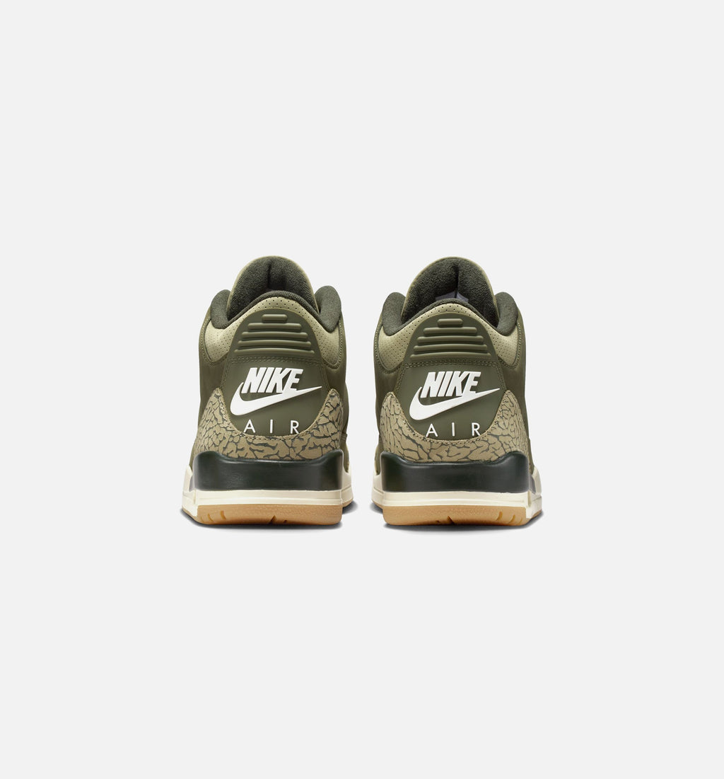 Air Jordan 3 Retro 'Medium Olive' - Men's Lifestyle Sneaker (Medium Olive/Sequoia/Neutral Olive/Sail/Total Crimson)