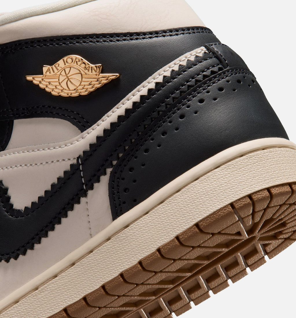 Air Jordan 1 Mid SE - Women's Lifestyle Sneaker (Off-Noir/Chalk/Pearl White)