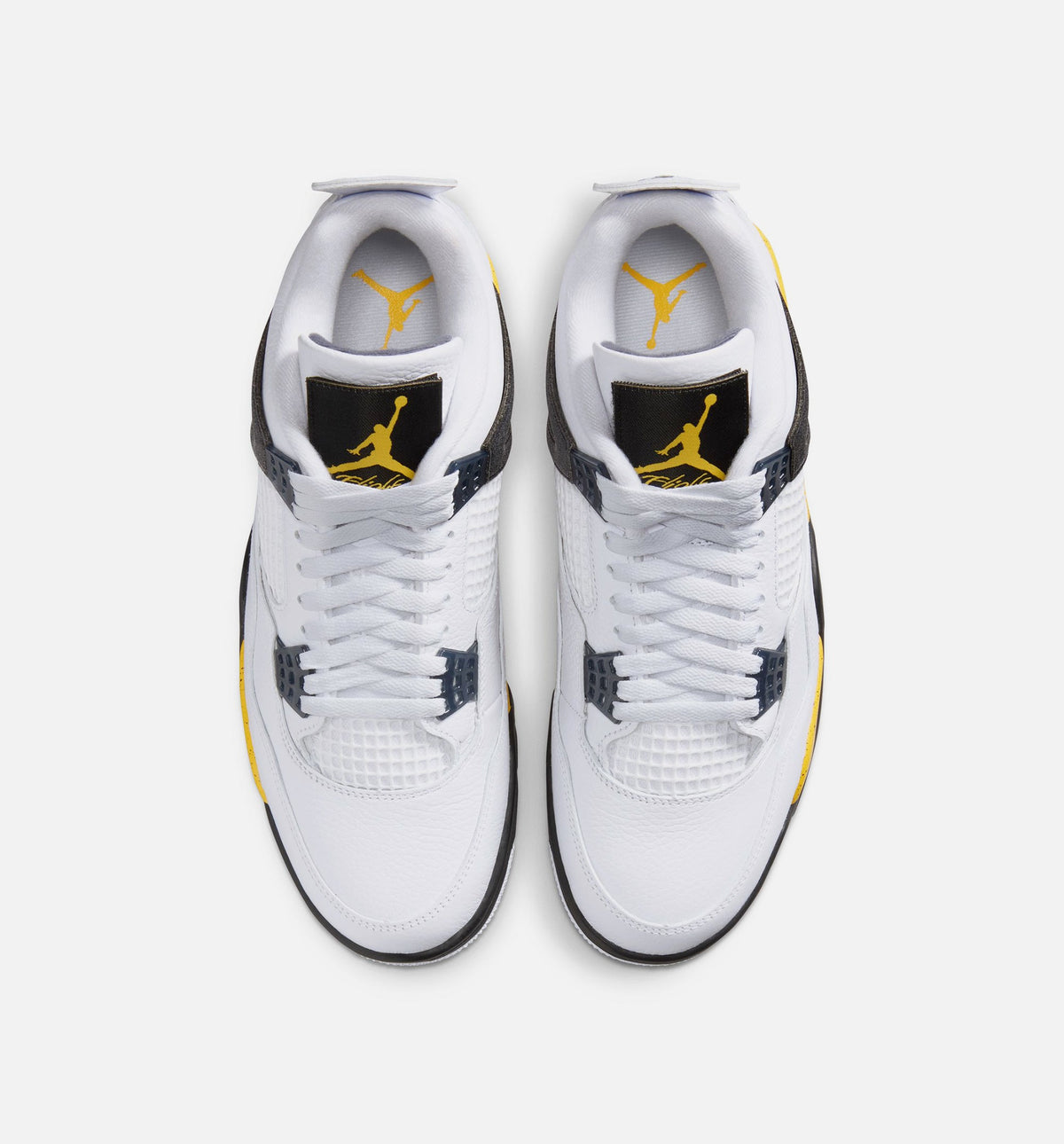 Air Jordan 4 Retro 'Rare Air Tour Yellow' - Men's Lifestyle Sneaker (White/Dark Blue Grey/Black/Tour Yellow)