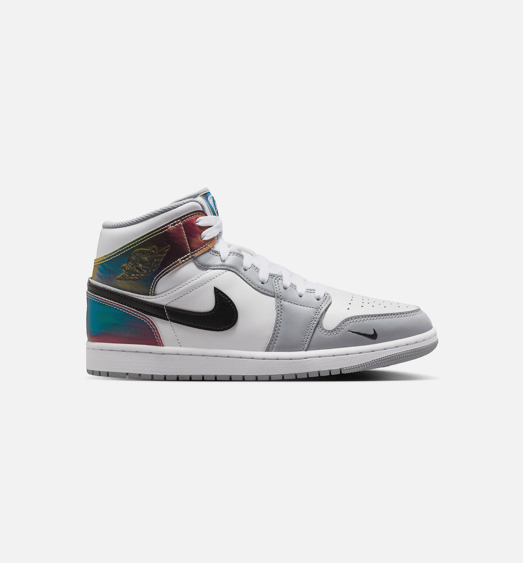 Air Jordan 1 Mid SE - Men's Lifestyle Sneaker (Black/White/Wolf Grey)