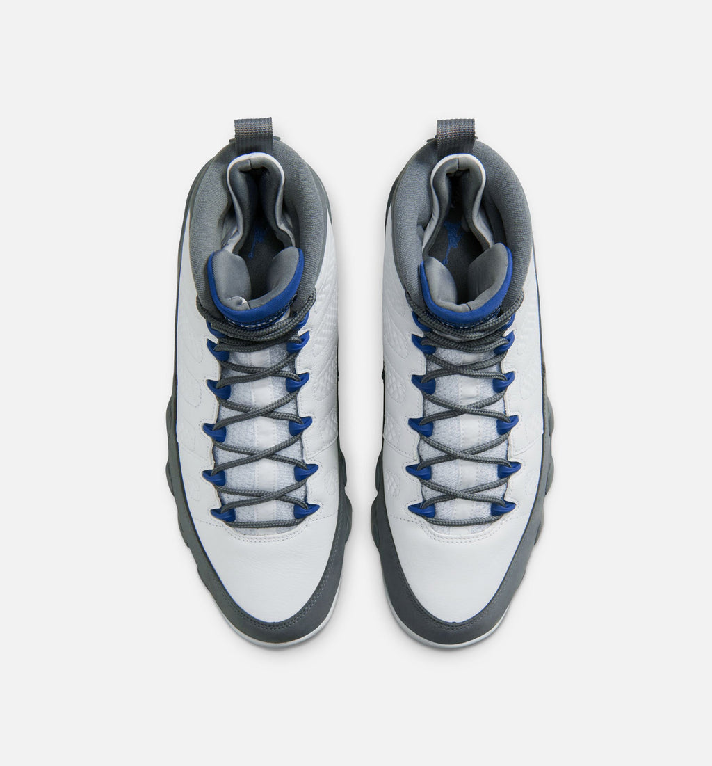 Air Jordan 9 Retro 'Flint Grey and French Blue' - Men's Lifestyle Sneaker (White/French Blue/Flint Grey)