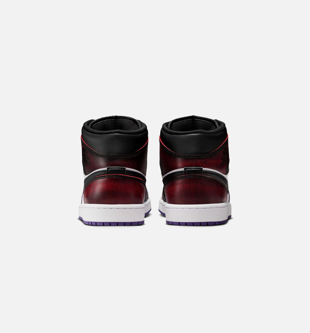 Air Jordan 1 Mid SE - Men's Lifestyle Sneaker (True Red/White/Court Purple/Black)