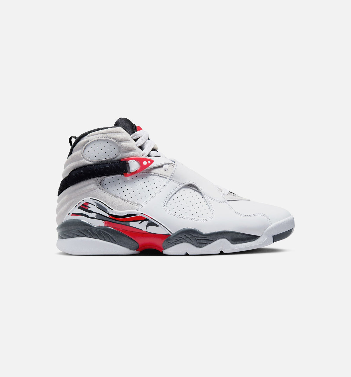 Air Jordan 8 Retro 'White and True Red' - Men's Lifestyle Sneaker (White/Black/True Red)