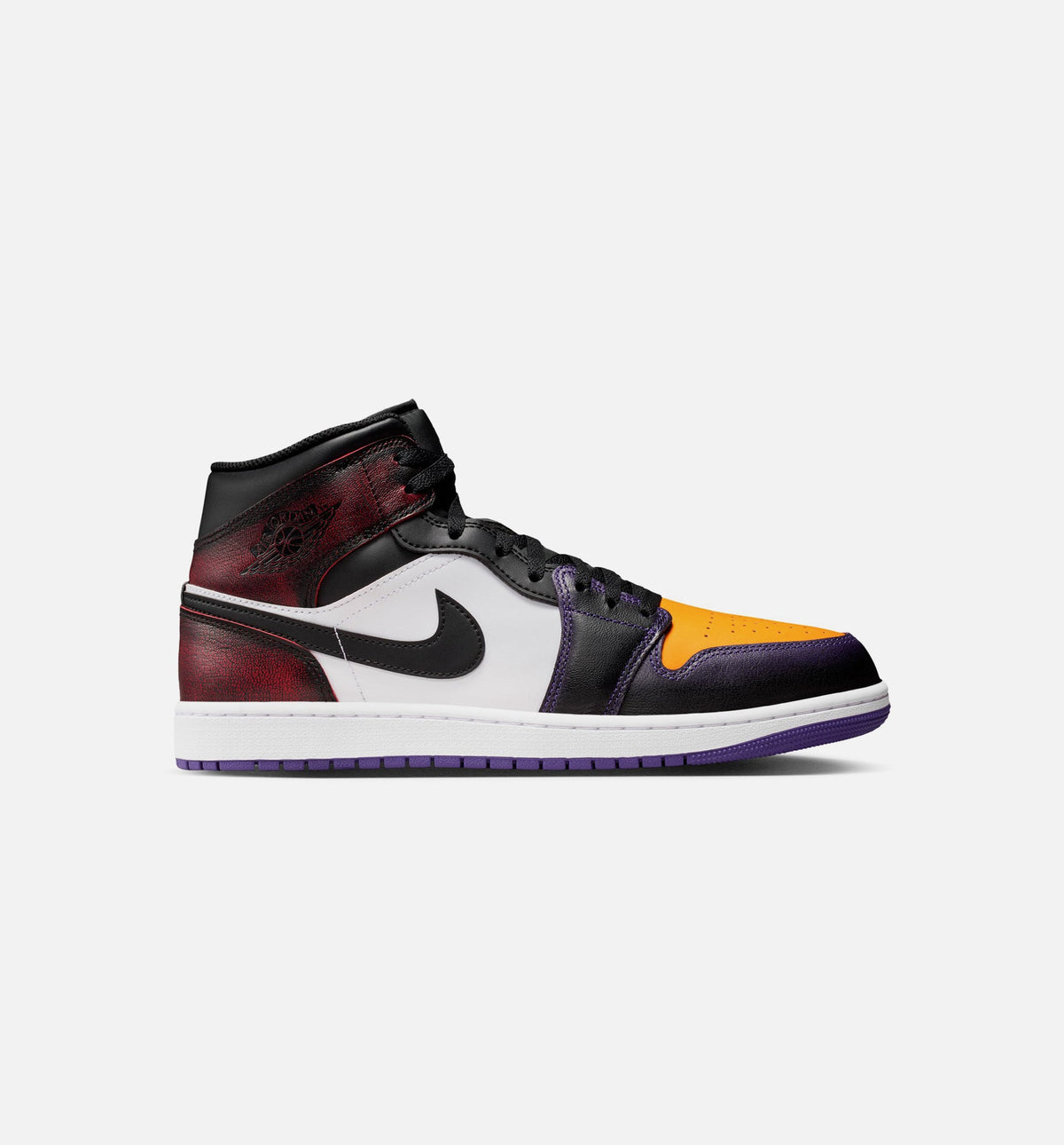 Air Jordan 1 Mid SE - Men's Lifestyle Sneaker (True Red/White/Court Purple/Black)