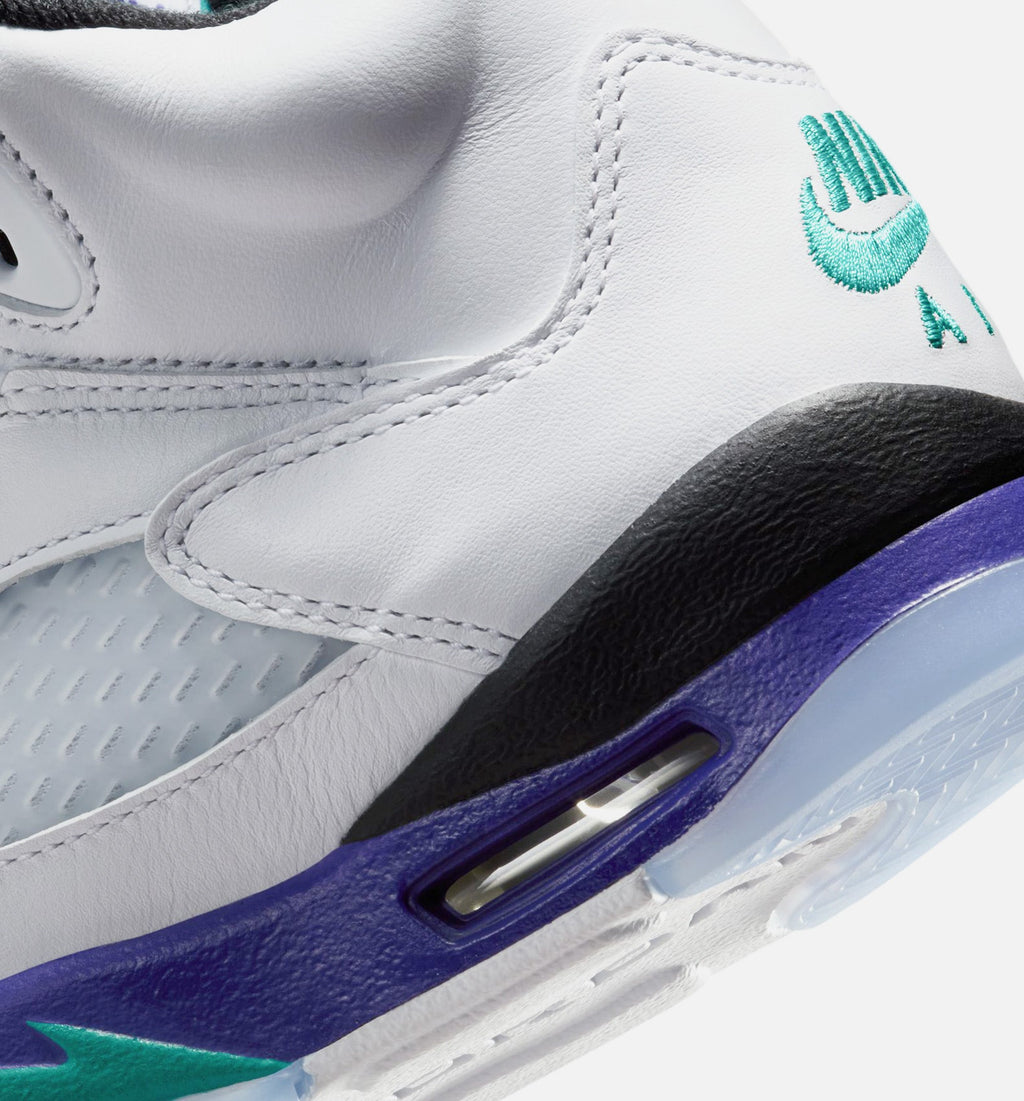 Air Jordan 5 Retro 'Grape' Grade School - White/New Emerald/Grape Ice/Black