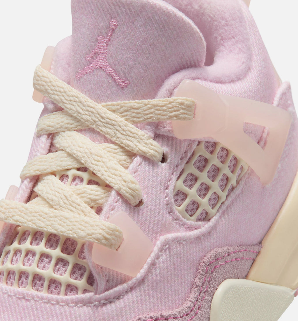 Air Jordan 4 Retro 'Pink Pearl and Iced Carmine' - Infant/Toddler Lifestyle Sneaker (Iced Carmine/Coconut Milk/Anthracite/Muslin/Pinksicle)