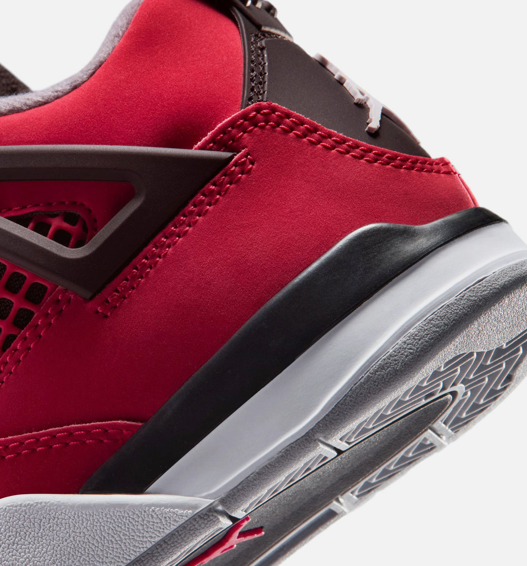 Air Jordan 4 Retro 'Toro Bravo' Preschool - Fire Red/White/Black/Cement Grey