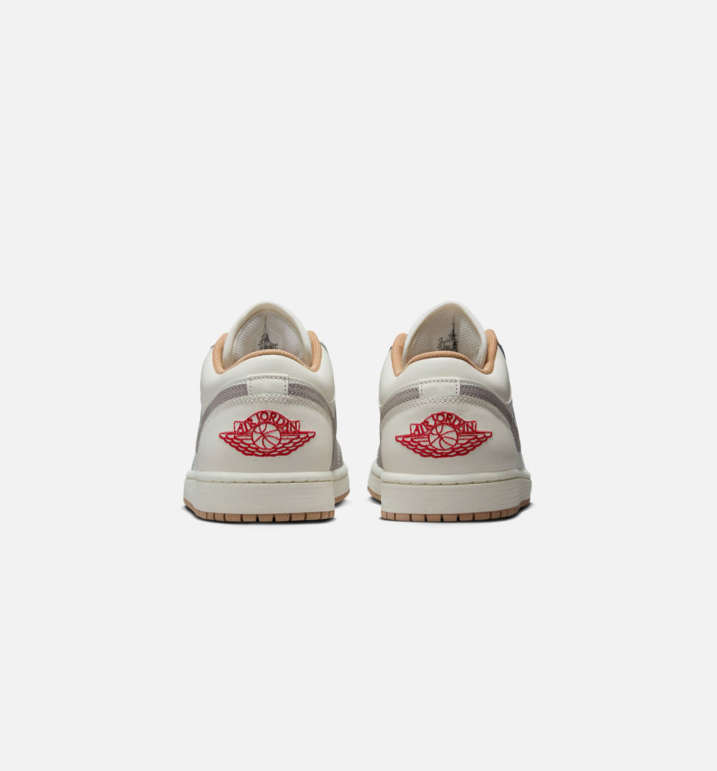 Air Jordan 1 Low - Men's Lifestyle Sneaker (Sail/Fire Red/College Grey/Hemp)
