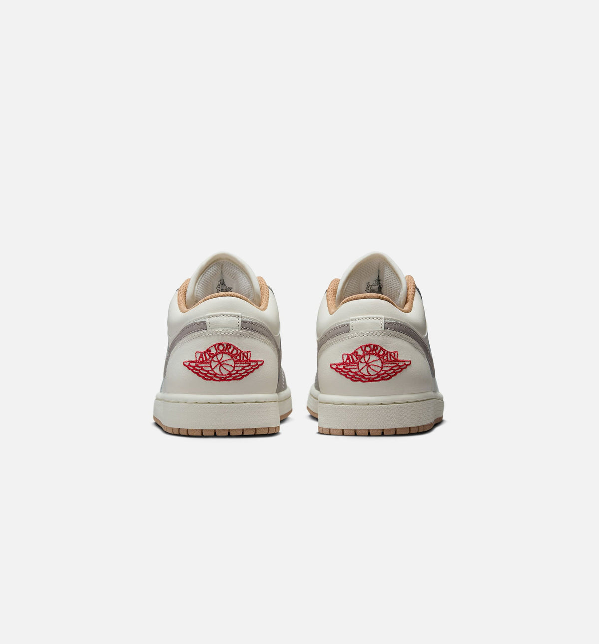 Air Jordan 1 Low - Men's Lifestyle Sneaker (Sail/Fire Red/College Grey/Hemp)