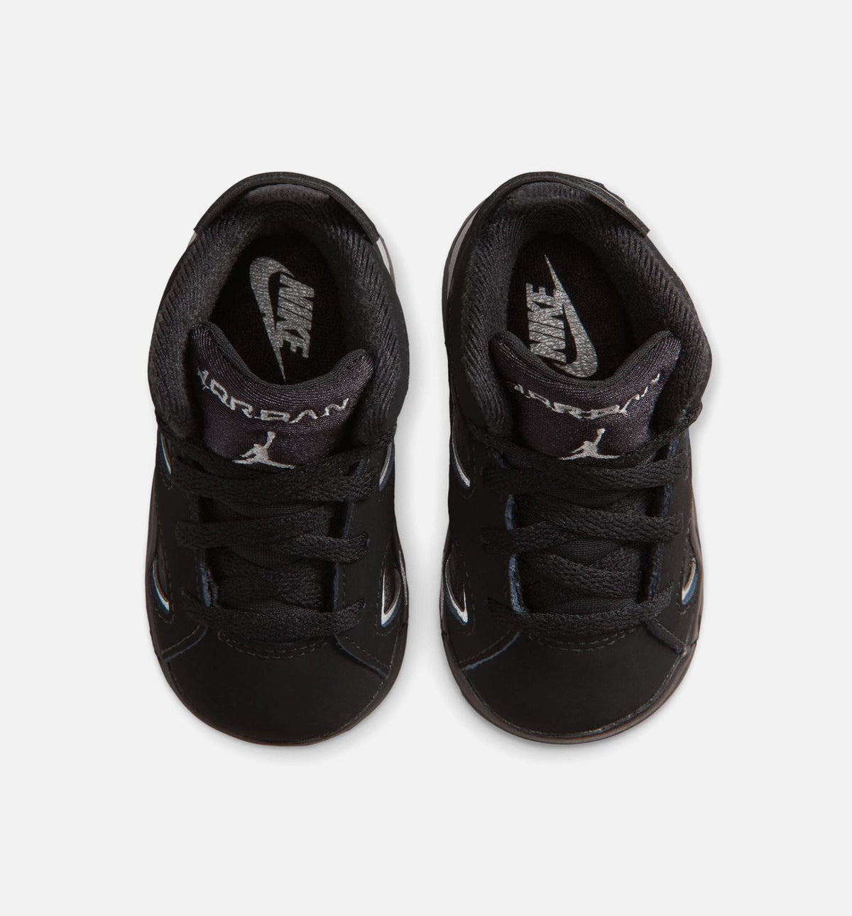 Air Jordan 6 'Cap & Gown' - Infant/Toddler Lifestyle Sneaker (Black/Reflective Silver/Black)