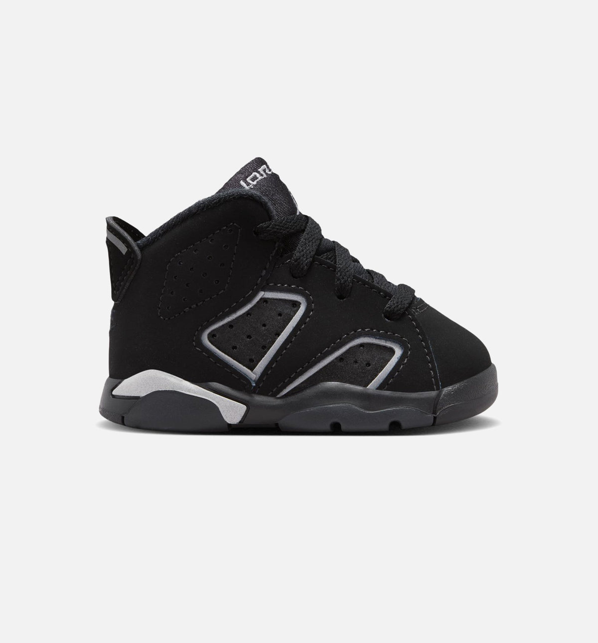 Air Jordan 6 'Cap & Gown' - Infant/Toddler Lifestyle Sneaker (Black/Reflective Silver/Black)