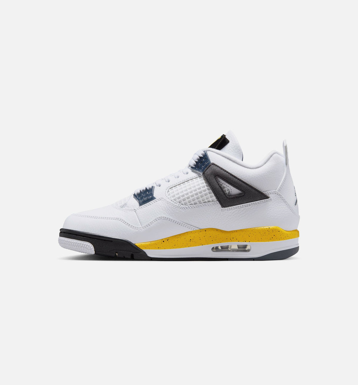 Air Jordan 4 Retro 'Rare Air Tour Yellow' - Men's Lifestyle Sneaker (White/Dark Blue Grey/Black/Tour Yellow)
