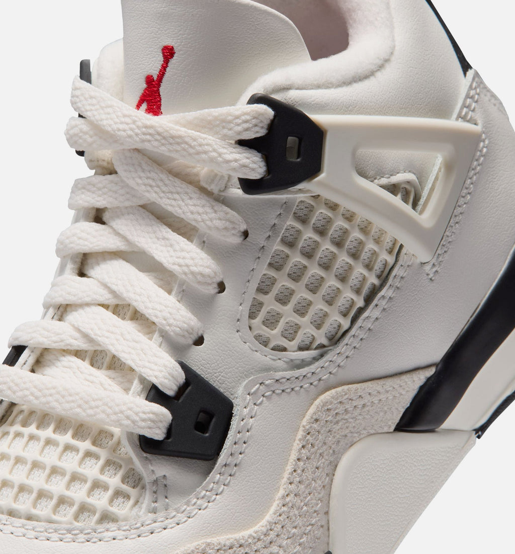 Air Jordan 4 Retro 'Flight Club' Preschool - Sail/Black/University Red