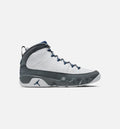 Air Jordan 9 Retro 'Flint Grey and French Blue' - Men's Lifestyle Sneaker (White/French Blue/Flint Grey)