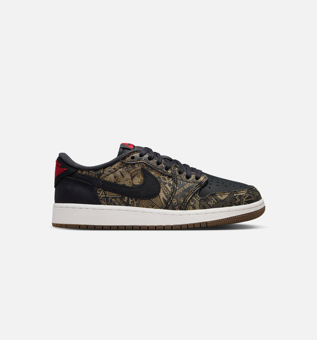 Air Jordan 1 Retro Low OG 'Laser Black and Varsity Red' Grade School - Black/Varsity Red/Summit White
