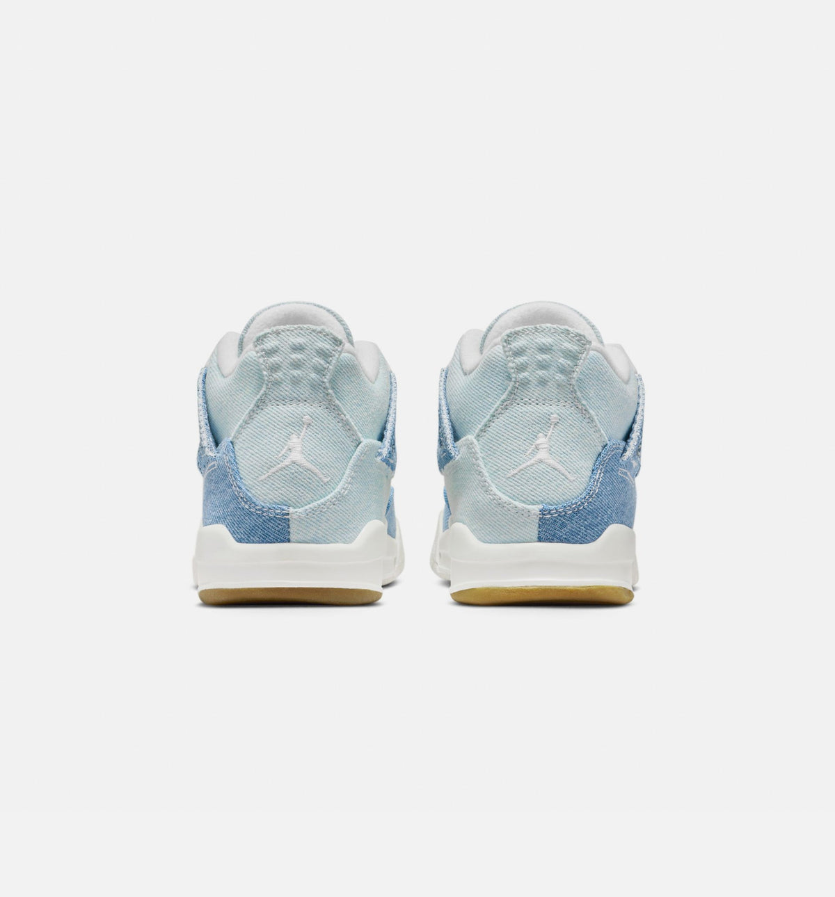 Air Jordan 4 Retro 'Worn Blue' Preschool - Sail/Worn Blue/Metallic Gold