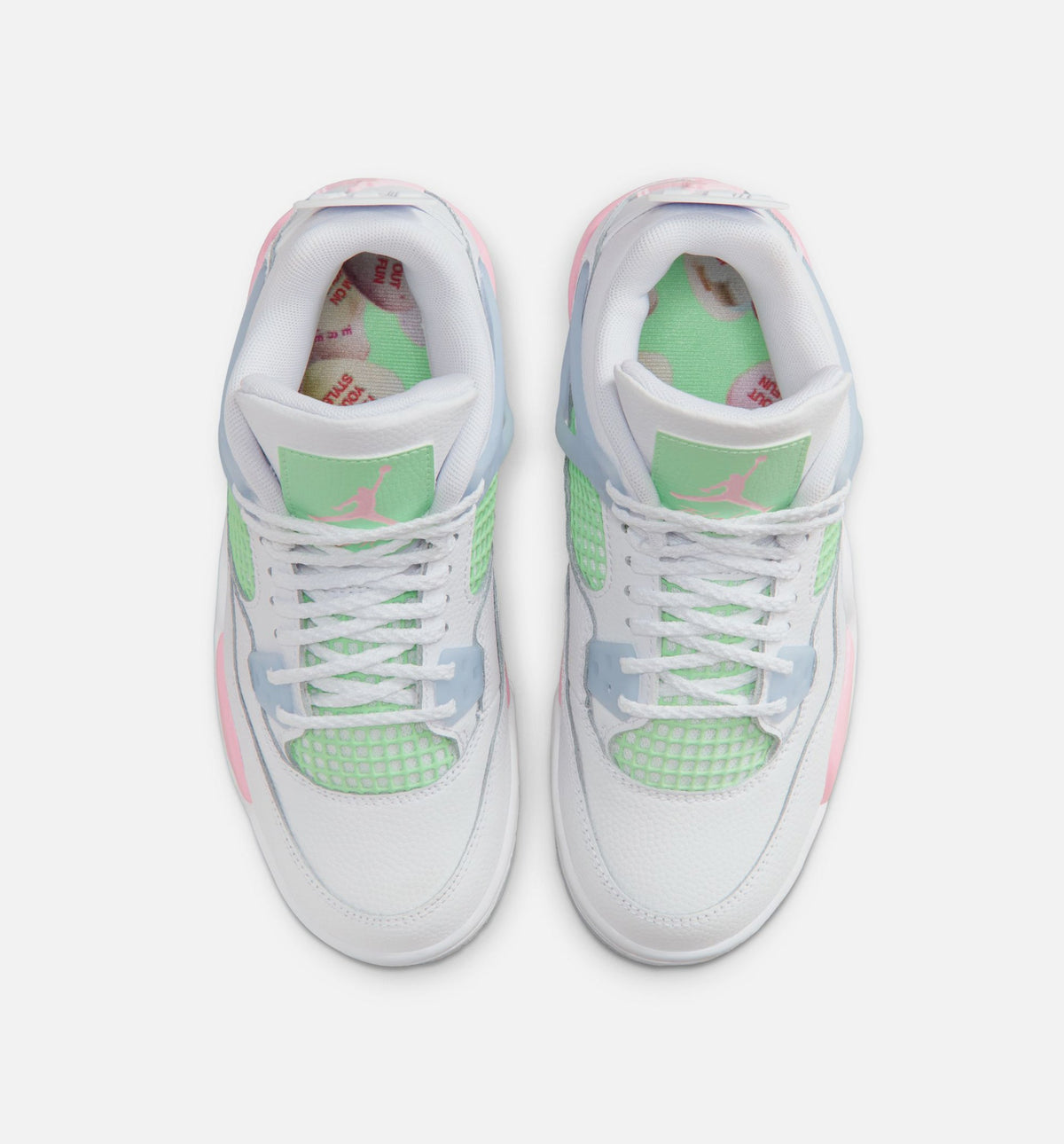 Air Jordan 4 Retro 'Medium Soft Pink' Grade School - White/Medium Soft Pink/Half Blue