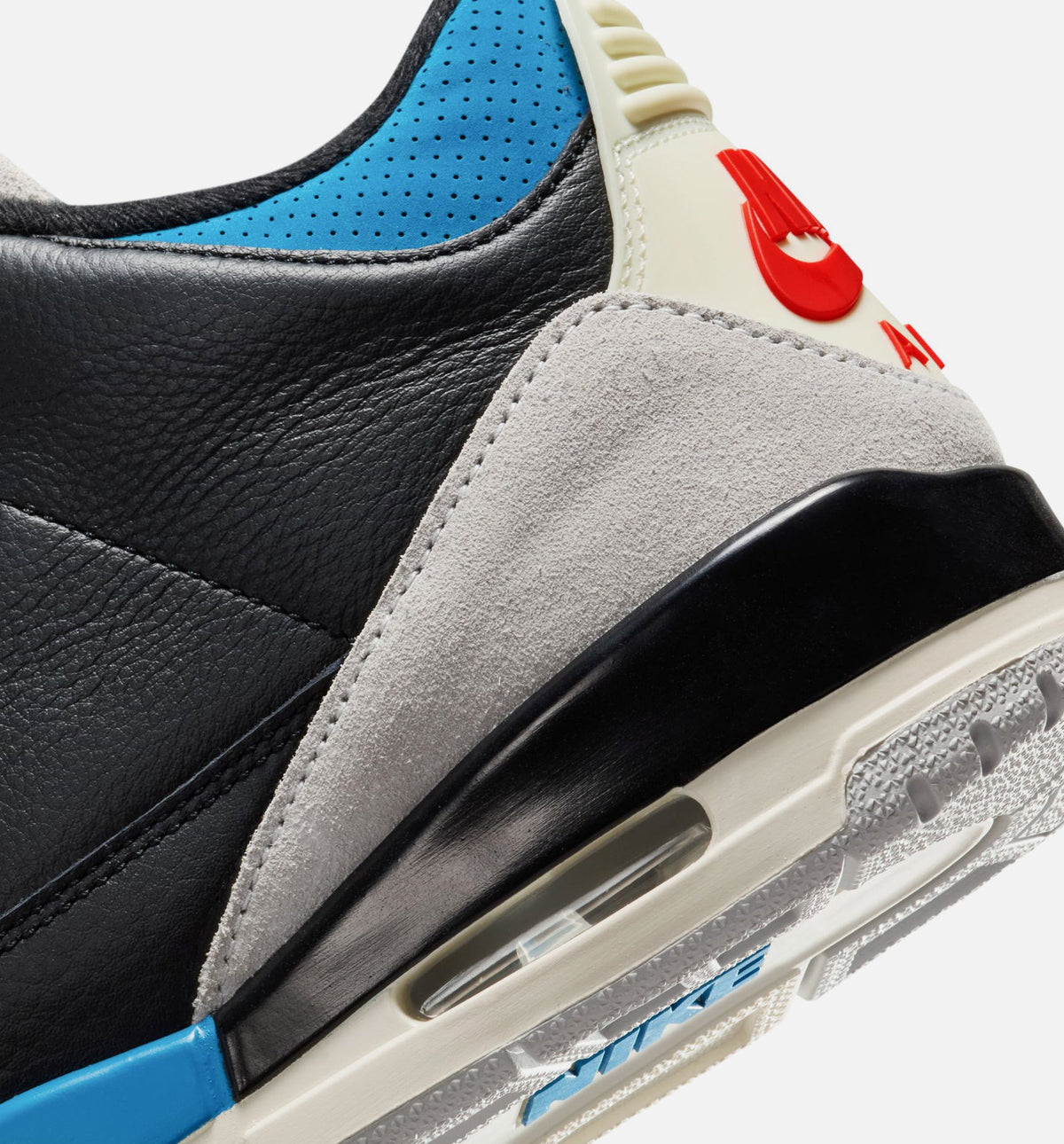 Air Jordan 3 Retro OG 'Rare Air' - Men's Lifestyle Sneaker (Black/Chile Red/Neutral Grey)